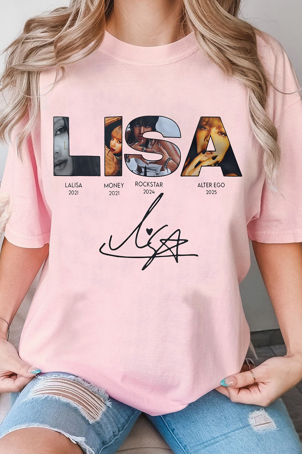 Lisa Blackpink Alterego Album Tee For Women