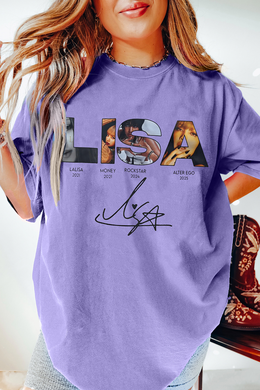 Lisa Blackpink Alterego Album Tee For Women