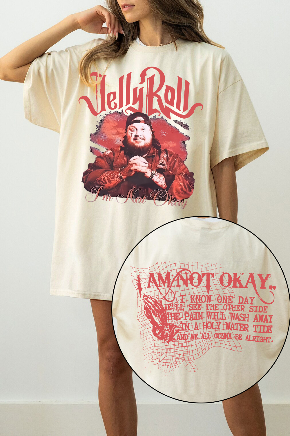 Jelly Roll I am Not Okay Graphic Tee For Women