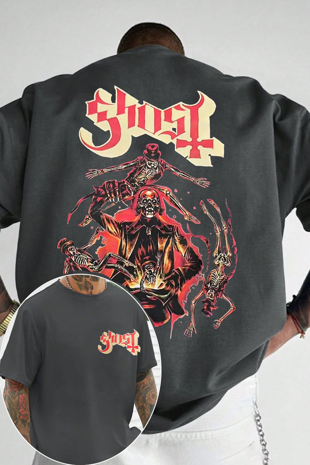 GHOST 2-side printed T-shirt