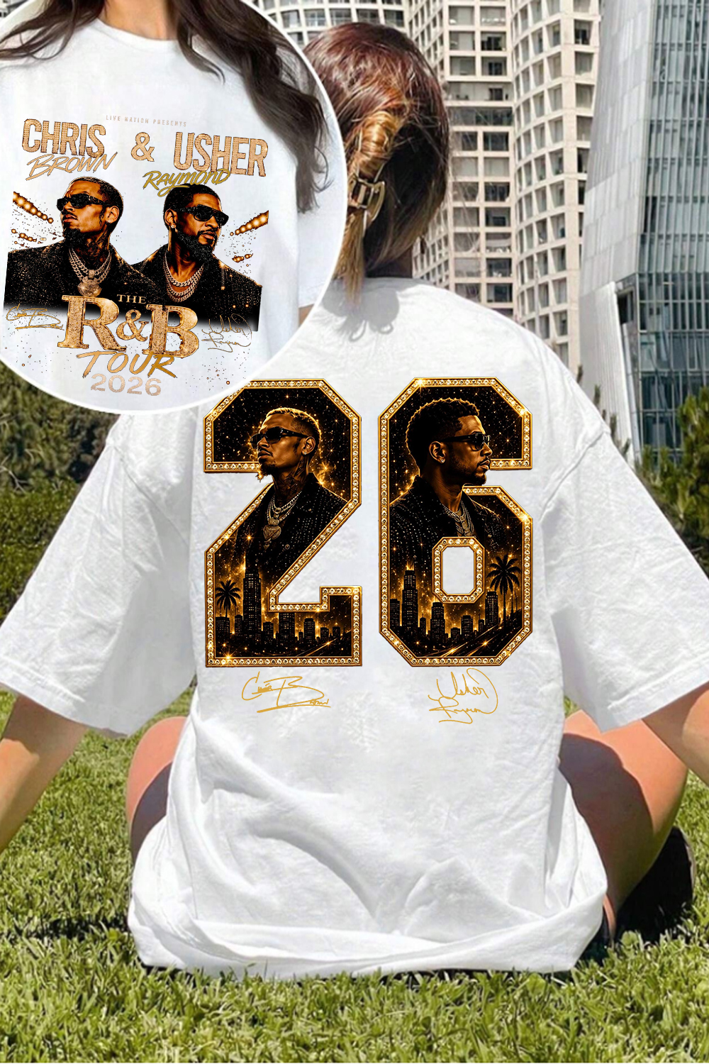 Chris Brown Usher R&B Tour Shirt