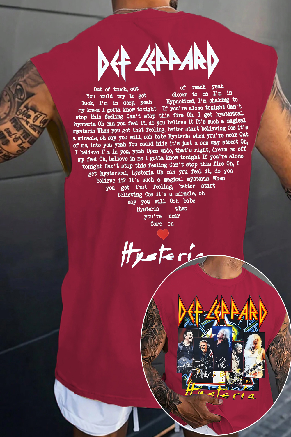 Defleppard rockband Vest