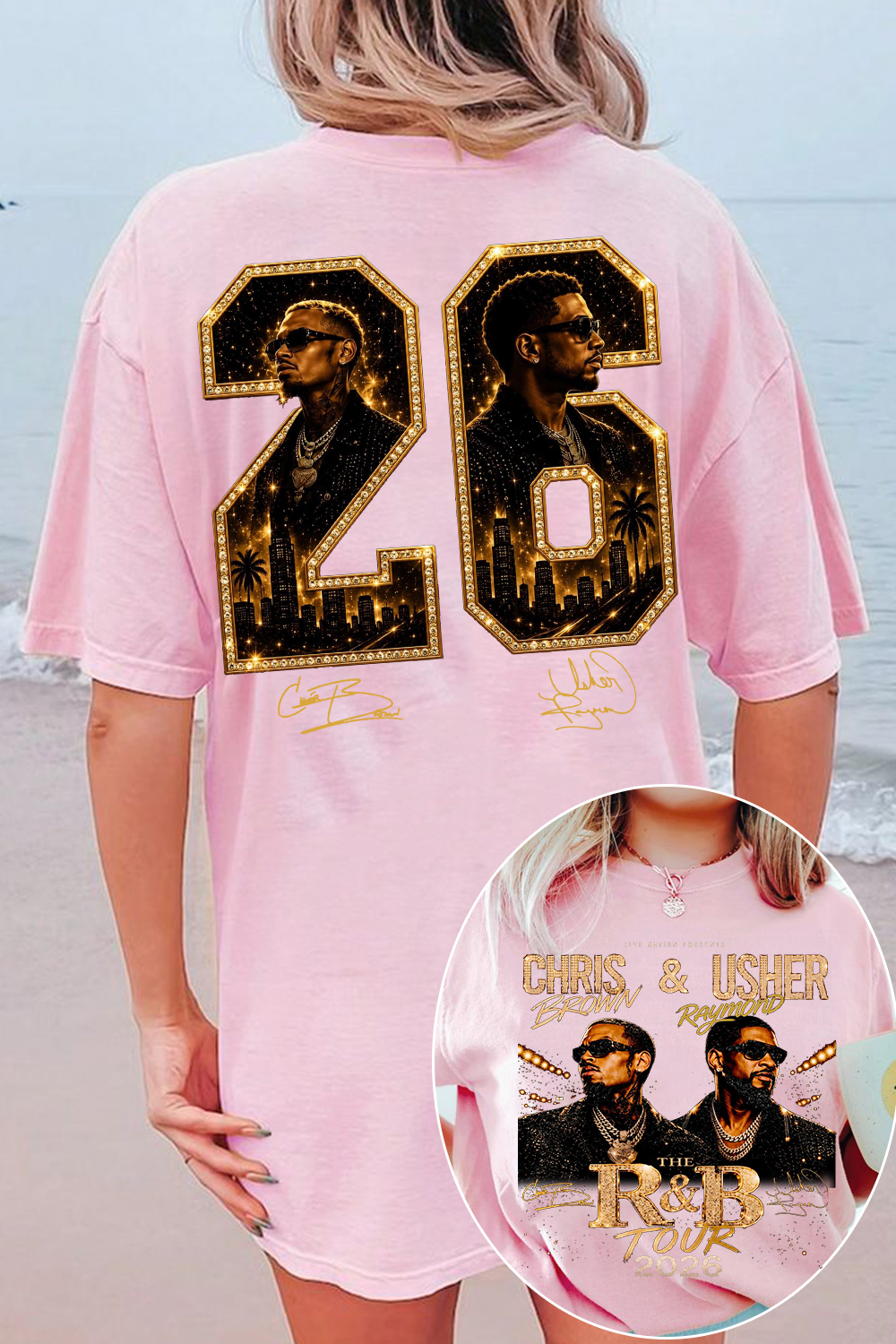 Chris Brown Usher R&B Tour Shirt