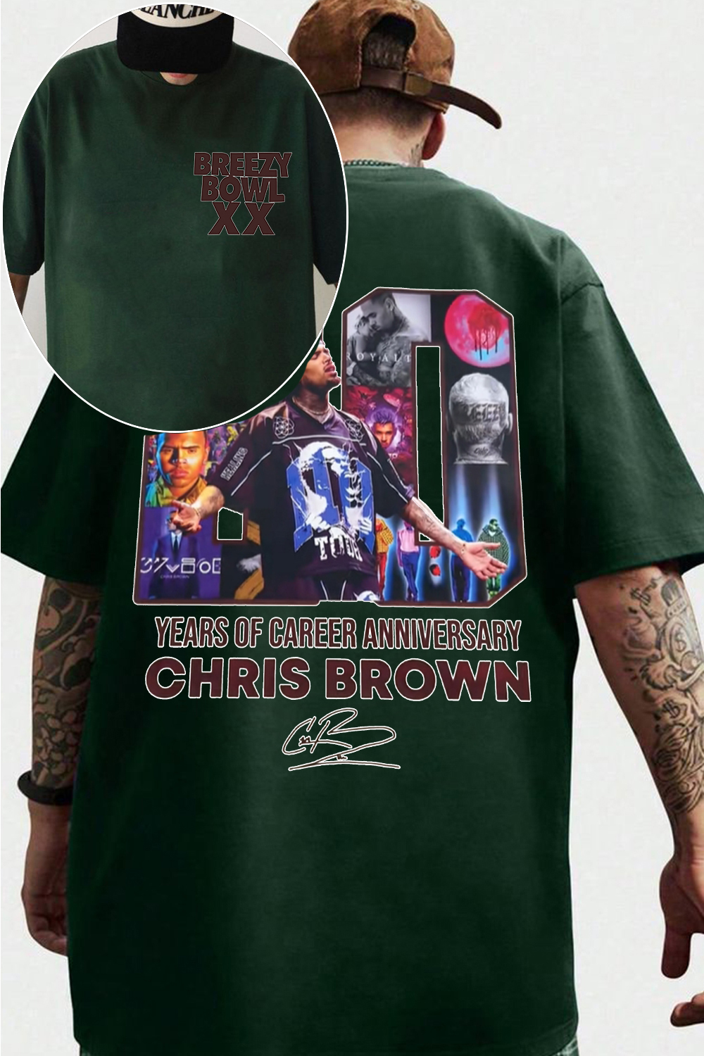 chrisbrown 2025 tour print t-shirt