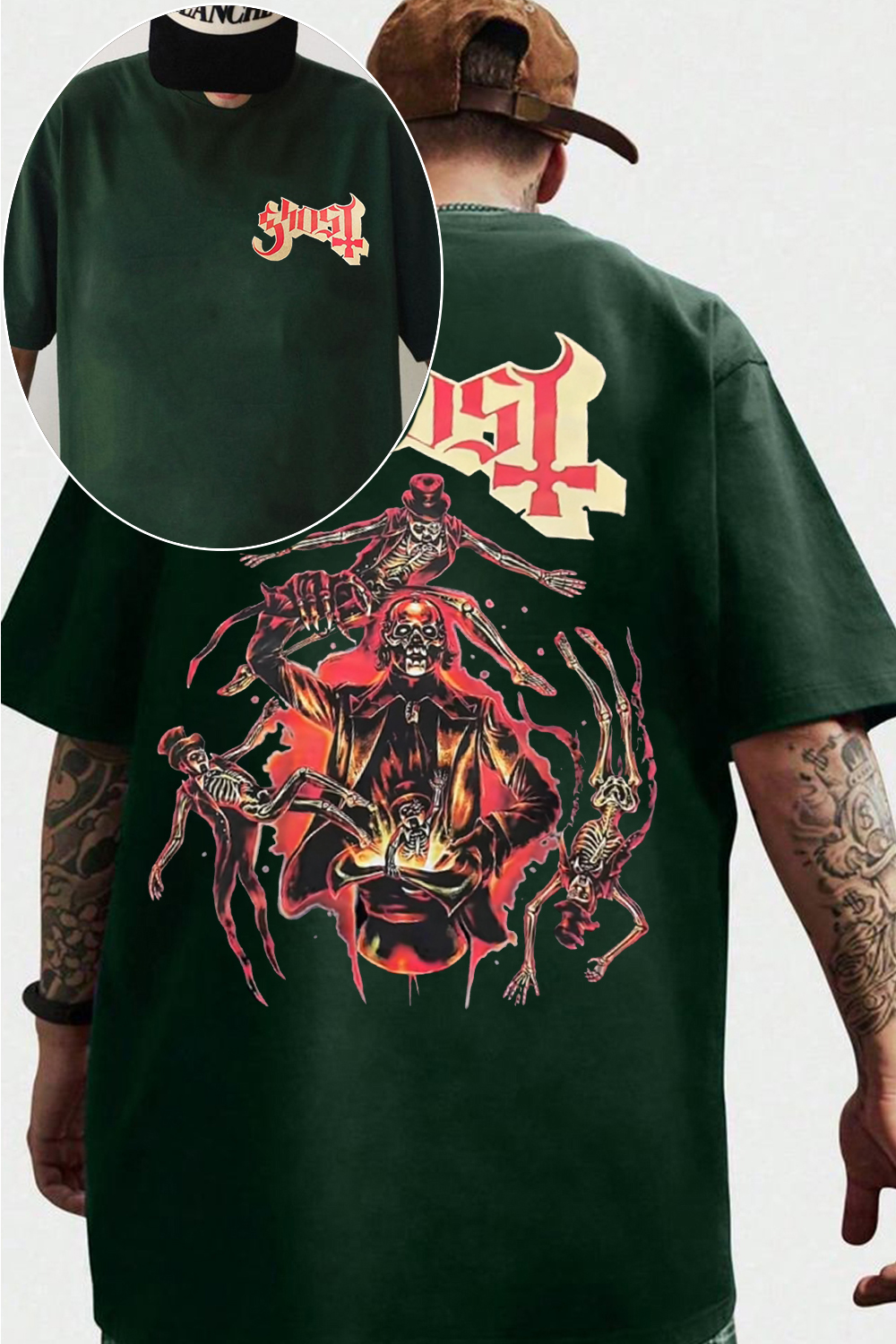 GHOST 2-side printed T-shirt