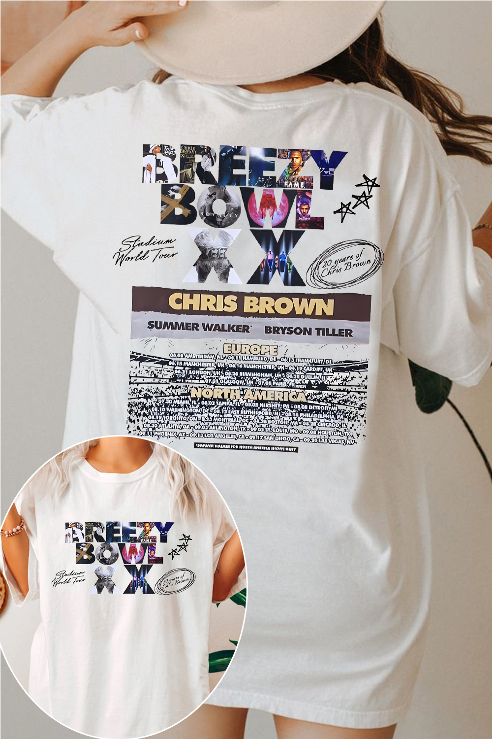 breezybowl double-sided printed T-shirt