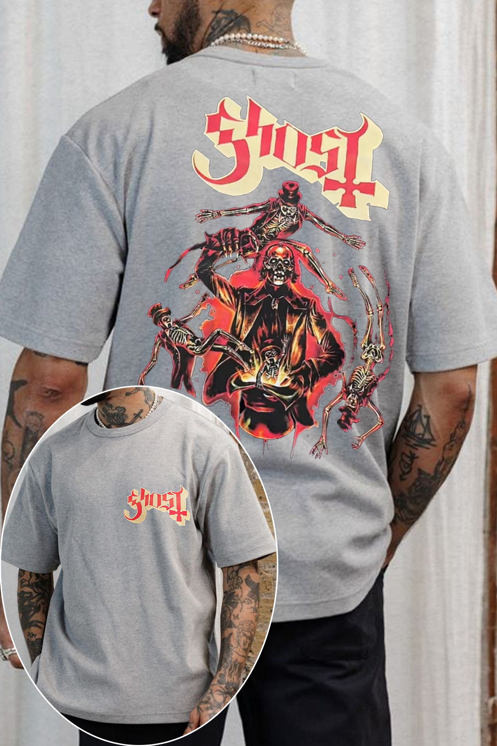 GHOST 2-side printed T-shirt