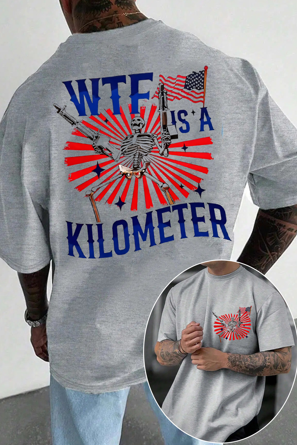 Wtfisakilometer 2-sided T-shirt