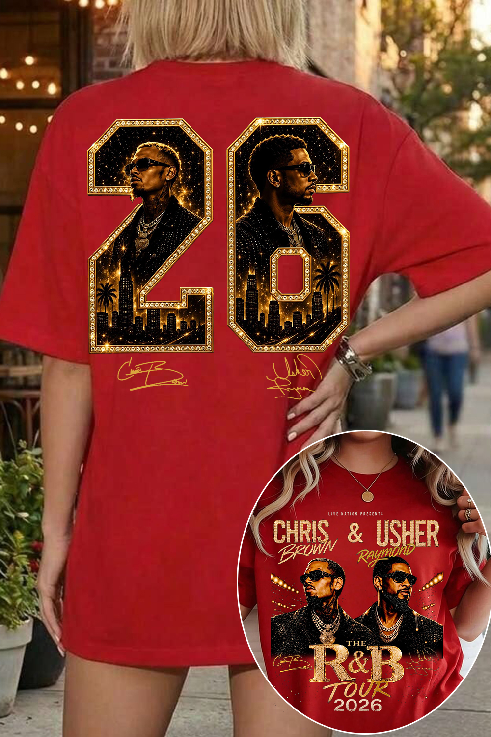 Chris Brown Usher R&B Tour Shirt