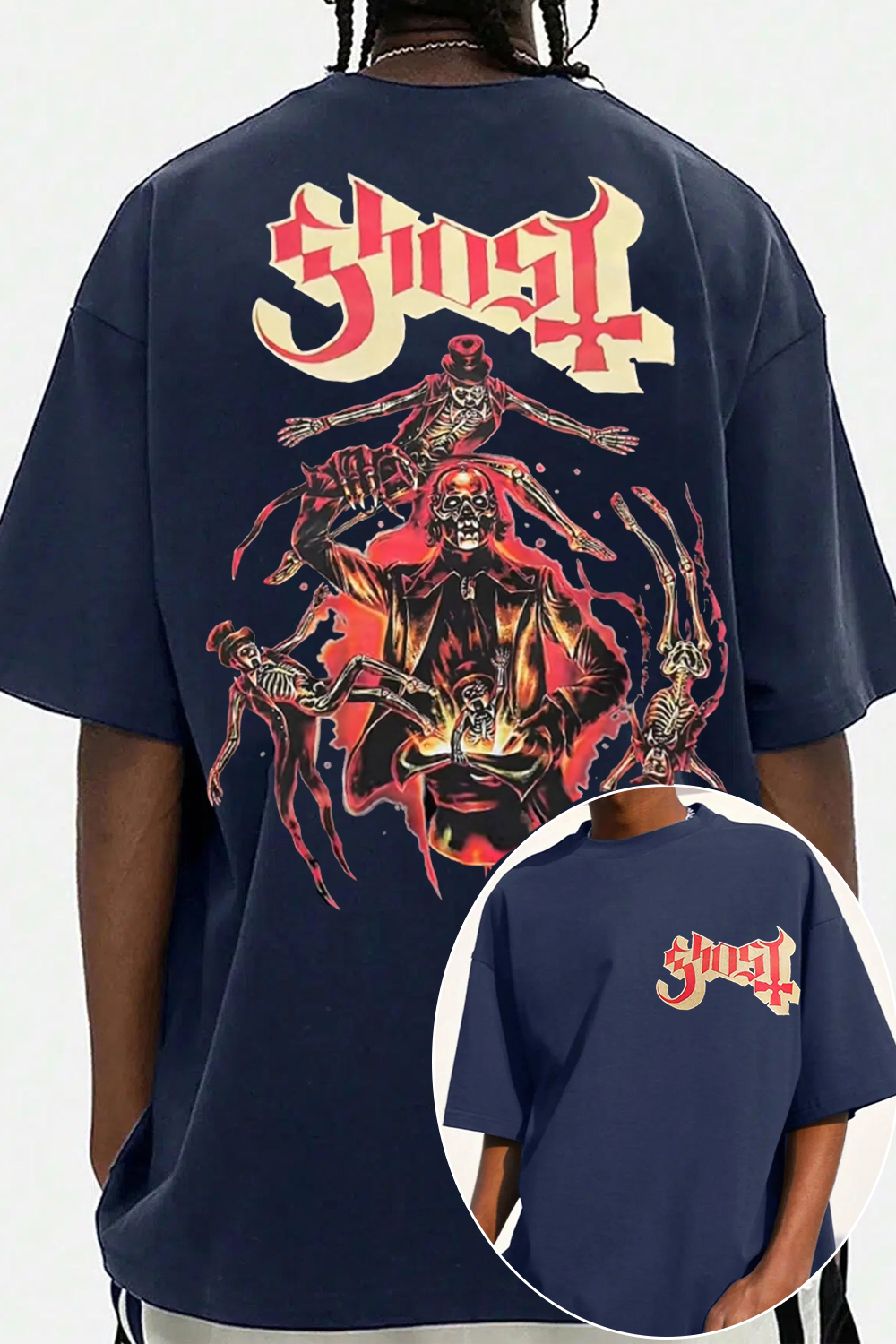 GHOST 2-side printed T-shirt