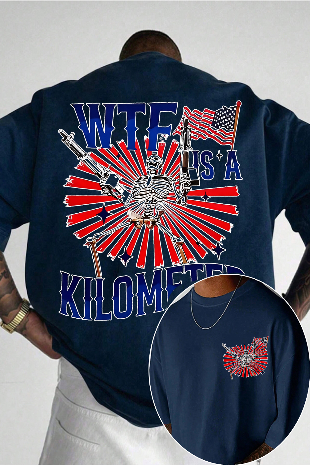 Wtfisakilometer 2-sided T-shirt