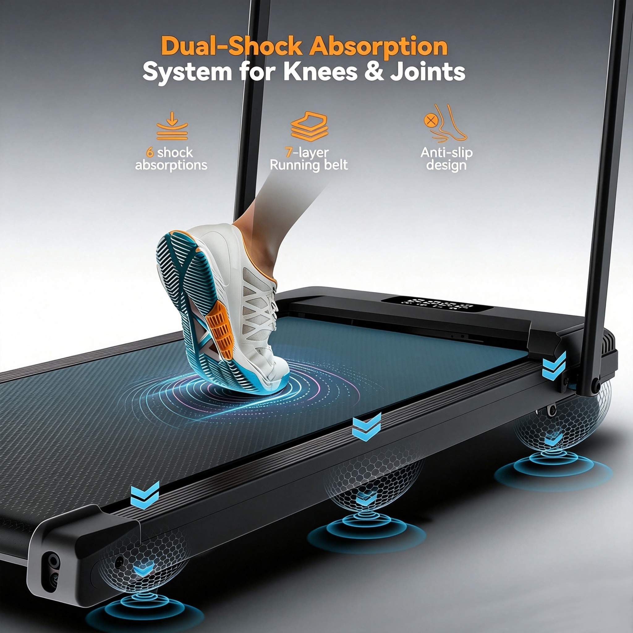 Teopeokl Incline Treadmill with Handle Bar,3.5HP Portable Treadmill with Desk,Walking Pad with Remote Control and LED Display, 350 lbs Weight Capacity
