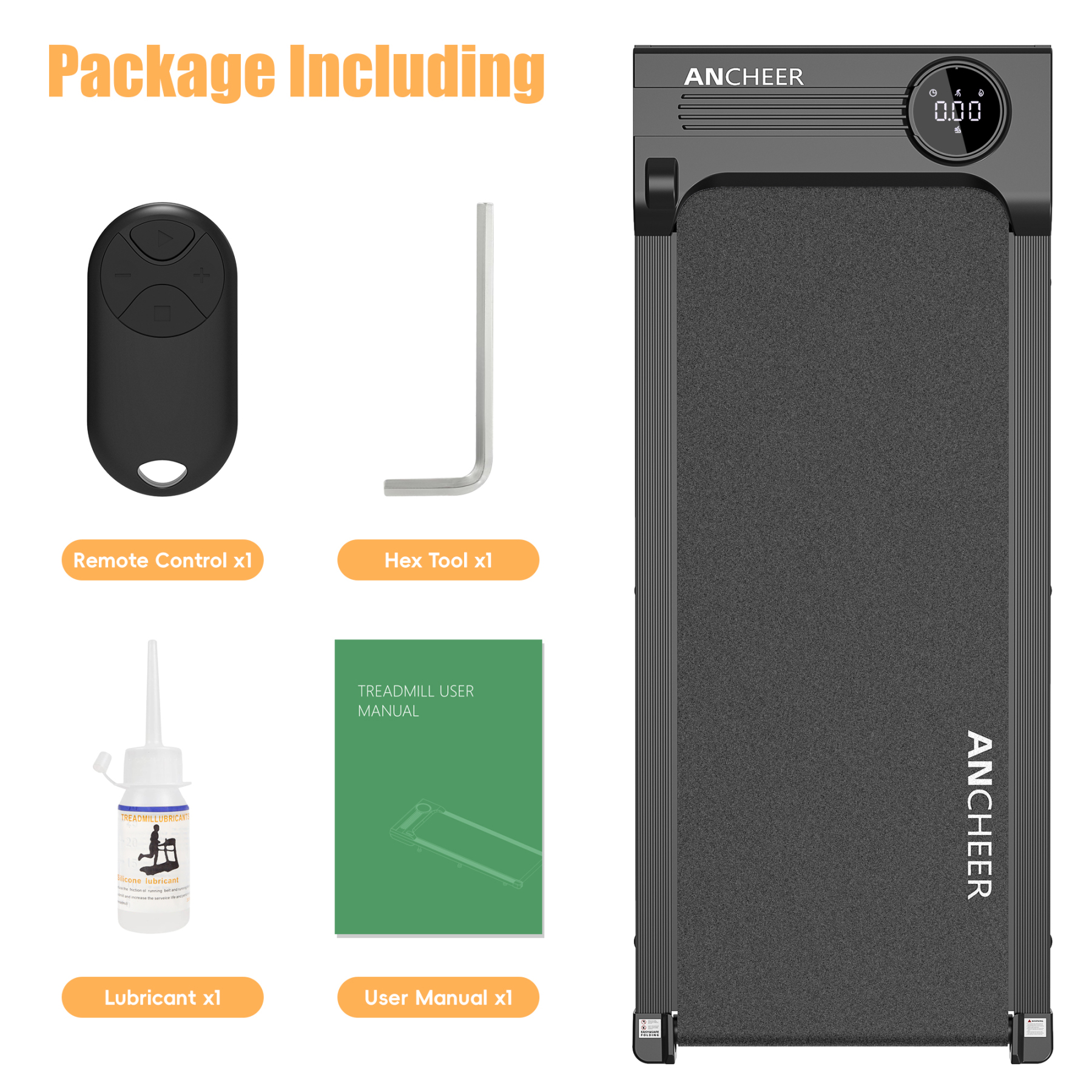 Walking Pad, 2.5HP Under Desk Treadmill with Remote Control and LED Display, Portable Walking Treadmill for Home Office, Walking Jogging Machine with 300 lbs Weight Capacity