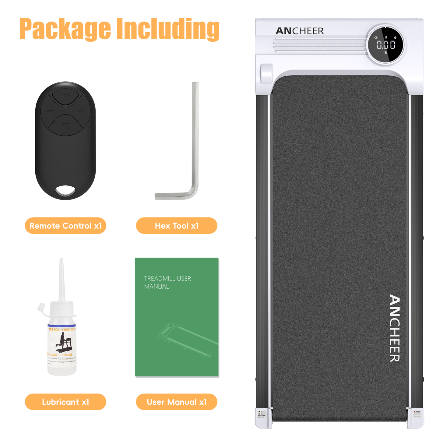 Walking Pad Treadmill, 2.5HP Under Desk Treadmill with Remote Control and LED Display, Portable Small Treadmill LED Display & Remote Control for Home/Office,Weight Capacity 300 LBS