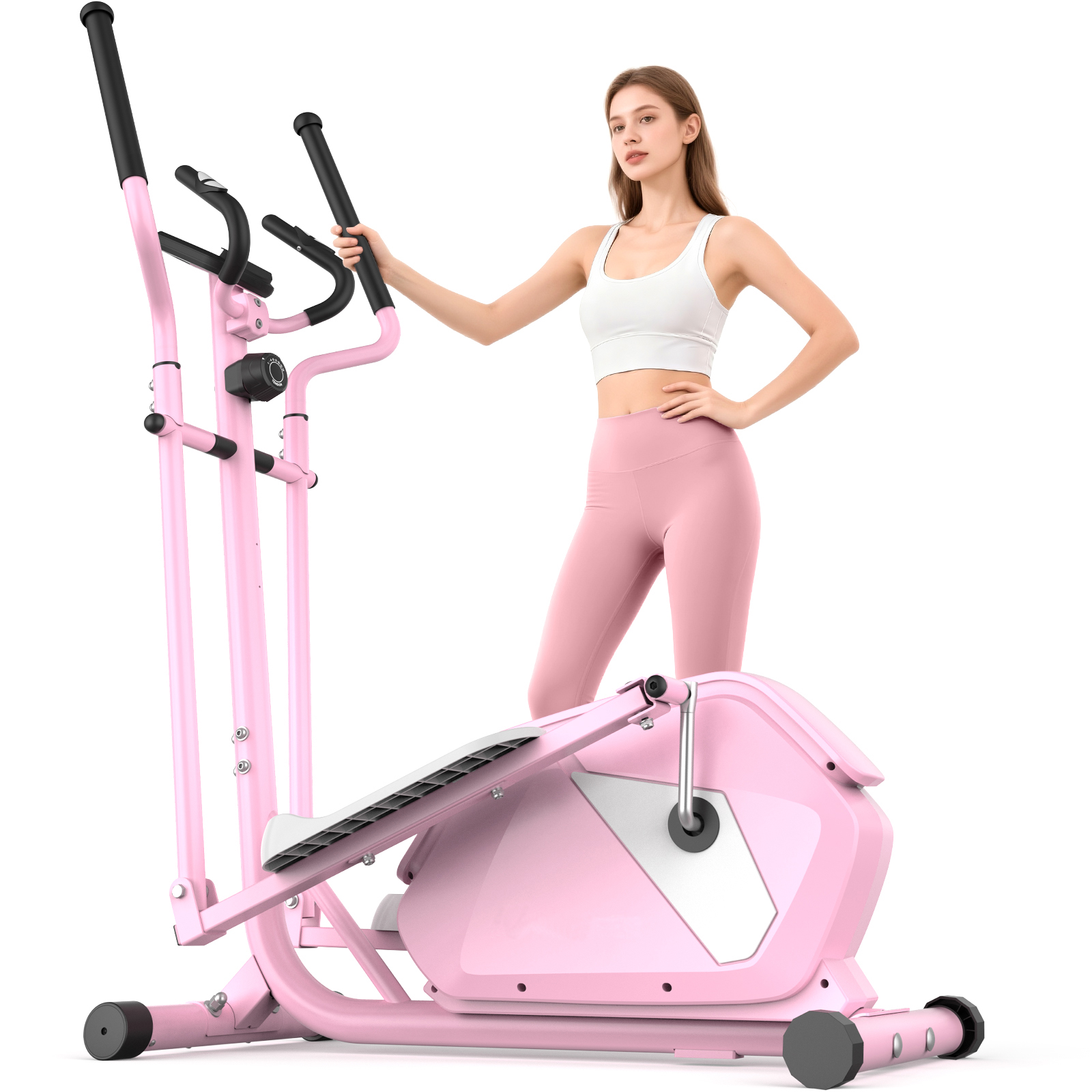 FUNMILY Ultra-Quiet Heavy Duty Elliptical Machine | 400LBS Capacity, 15-Inch Natural Stride, 14 Resistance Levels, Low Impact Cardio for Home Gym, Seniors & Small Spaces