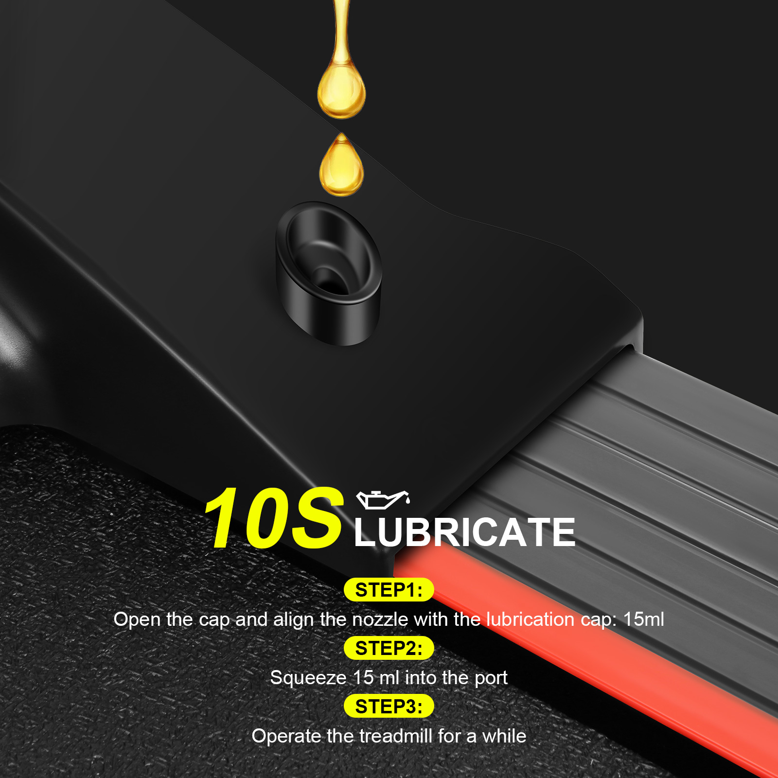 Simpfree Treadmill with 15-Level Auto Incline, 300LBS Electric Treadmill for Home Gym Cardio Training, 3.25HP Running Machine Home Exercise, Smart APP & Audio Speakers, LED(Black)