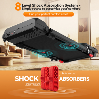 Adjustable Height Treadmill with Foldable Workstation & 8% Incline, 3.5HP Portable Treadmills for Home 300 lbs Weight Capacity, 12 Programs, Heart Rate Monitor,Installation in 4 Steps