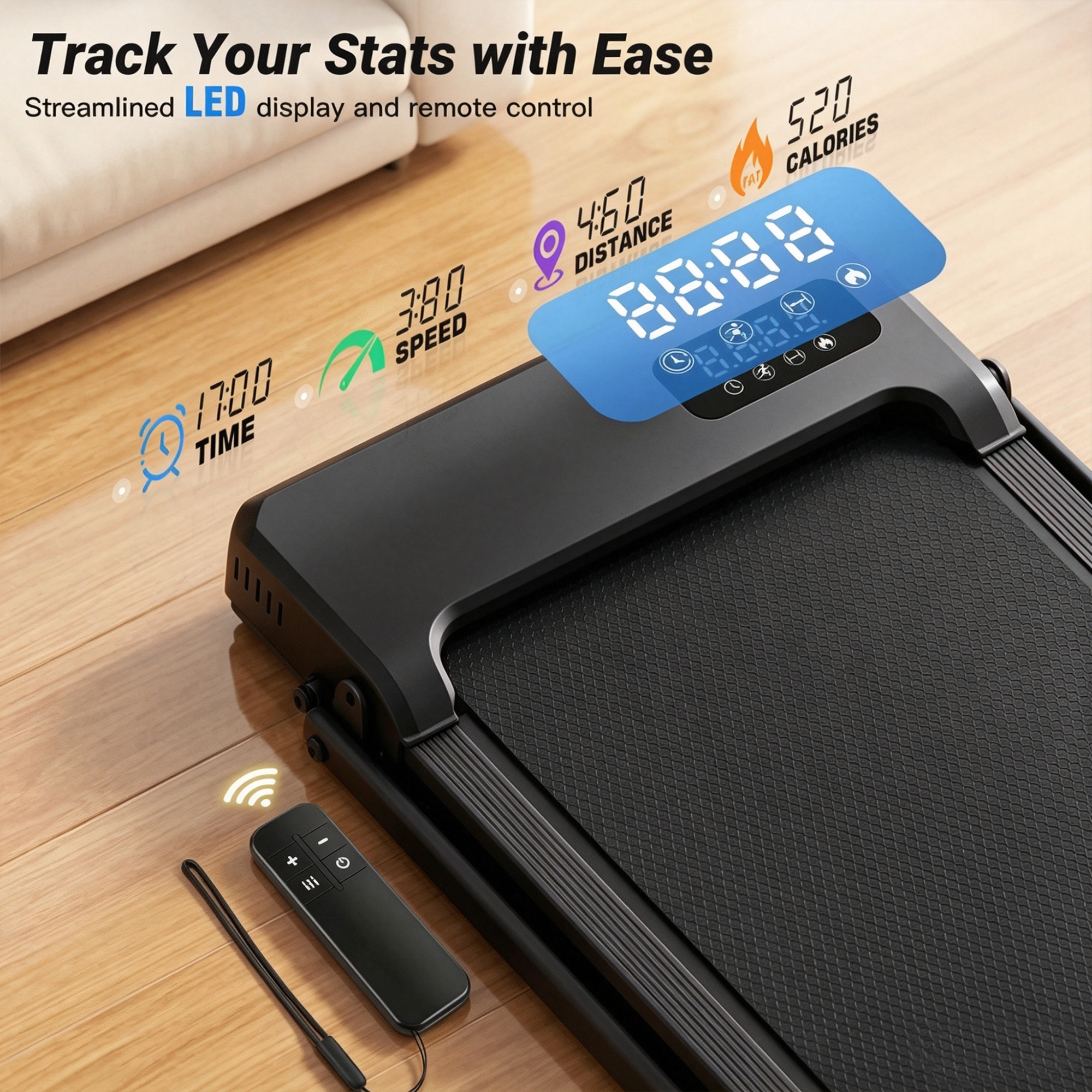 Simpfree Walking Vibration Pad with 8% Incline,3 in 1 Walking Pad with Handle Bar,2.5HP Treadmills for Home/Office/Gym,Under Desk Treadmill 300LBS Capacity,2S Folding,Installation-Free