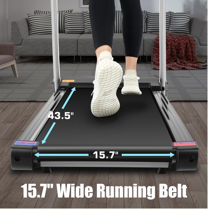  Home Treadmill--Treadmill with 10" HD TV Movie Touchscreen and 3D Virtual Sports Scene, Folding Treadmill with WiFi Connection, Speaker, Wide Belt, Youtube（Silver）