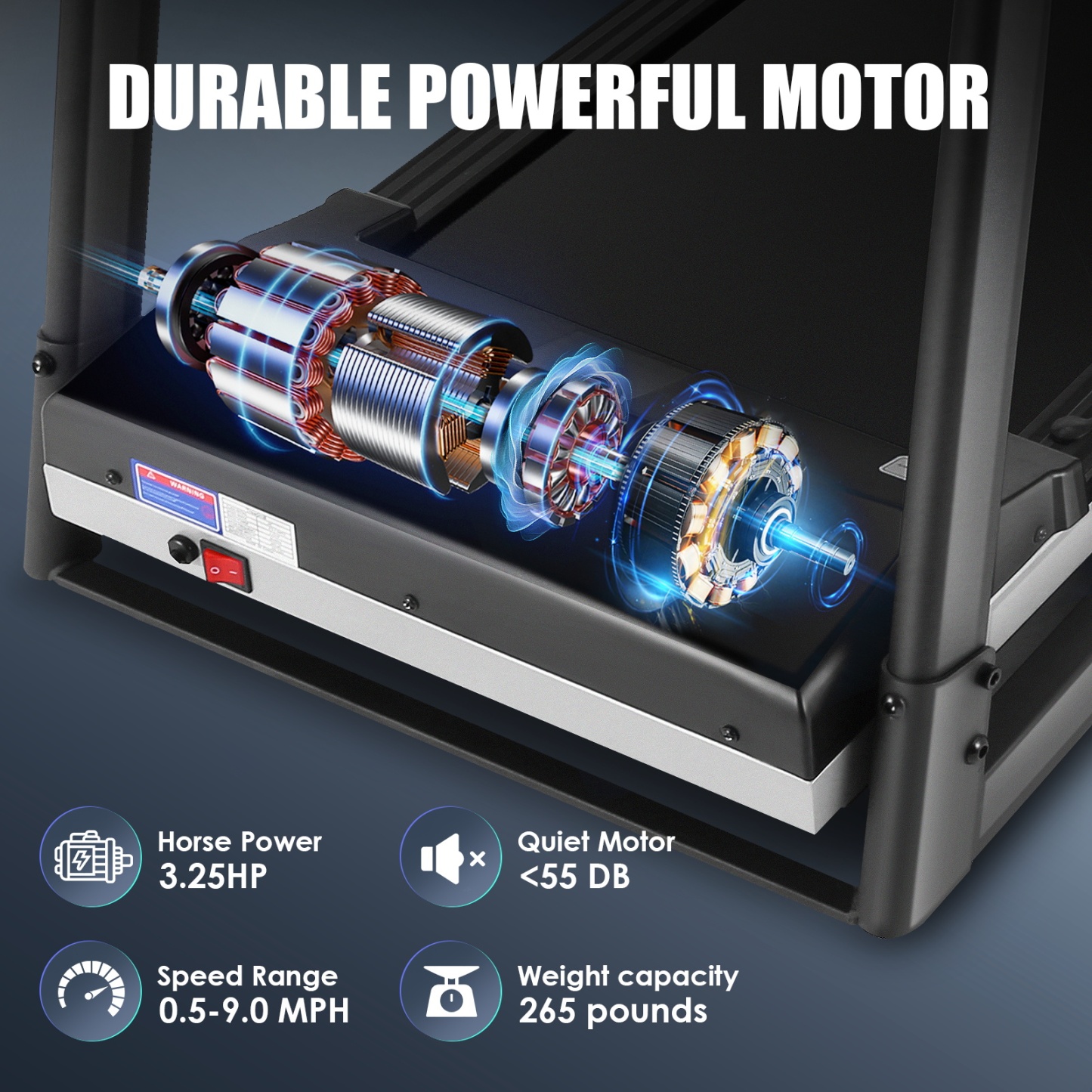 Folding Treadmill with 10" HD TV Movie Touchscreen and 3D Virtual Sports Scene, 3.25HP Electric Treadmill with Incline for Home, Running Jogging Walking Exercise Machine Easy Assembly（Black）