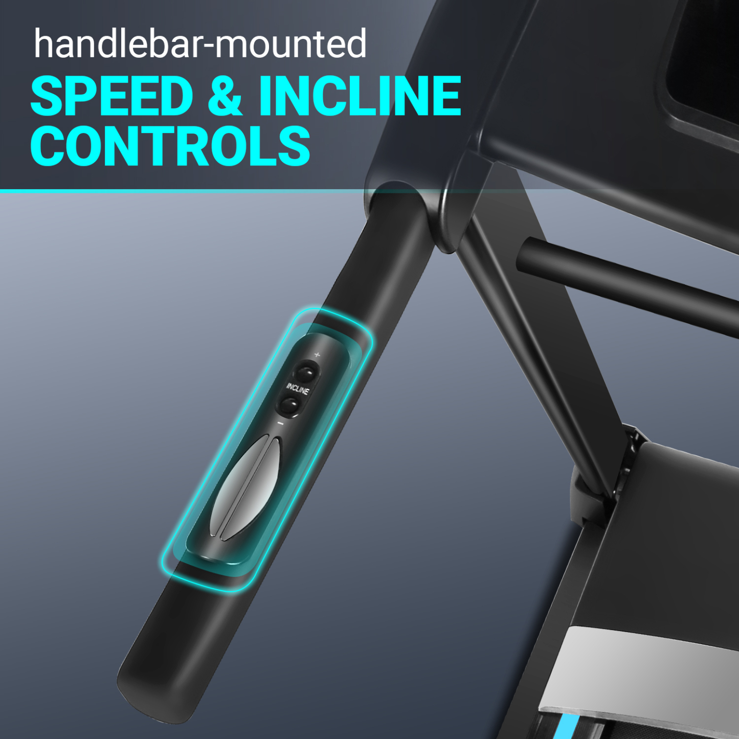 Simpfree Auto Incline Treadmill 300 lb Capacity, 3.25HP Folding Treadmill for Home, Portable Running Walking Machine with LCD Display, Audio Speaker, App, 12 Preset Programs, Easy Install（Blue-black）