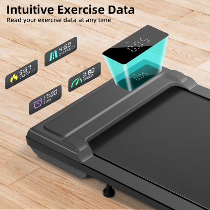 Walking Pad Treadmill, 2.5HP Under Desk Treadmill with Remote Control and LED Display, Portable Walking Treadmill for Home Office, Walking Jogging Machine with 300 lbs Weight Capacity