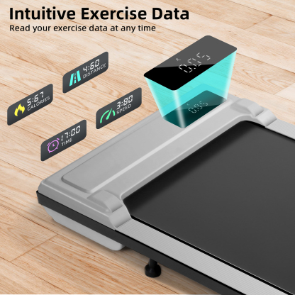 Simpfree Walking Pad, 2.5HP Under Desk Treadmill with Remote Control and LED Display (gray)