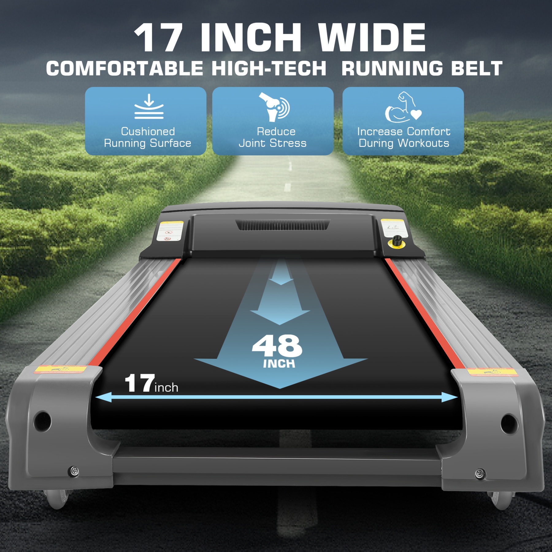 Simpfree Treadmill with 15-Level Auto Incline, 300LBS Electric Treadmill for Home Gym Cardio Training, 3.25HP Running Machine Home Exercise, Smart APP & Audio Speakers, LED(Silver)