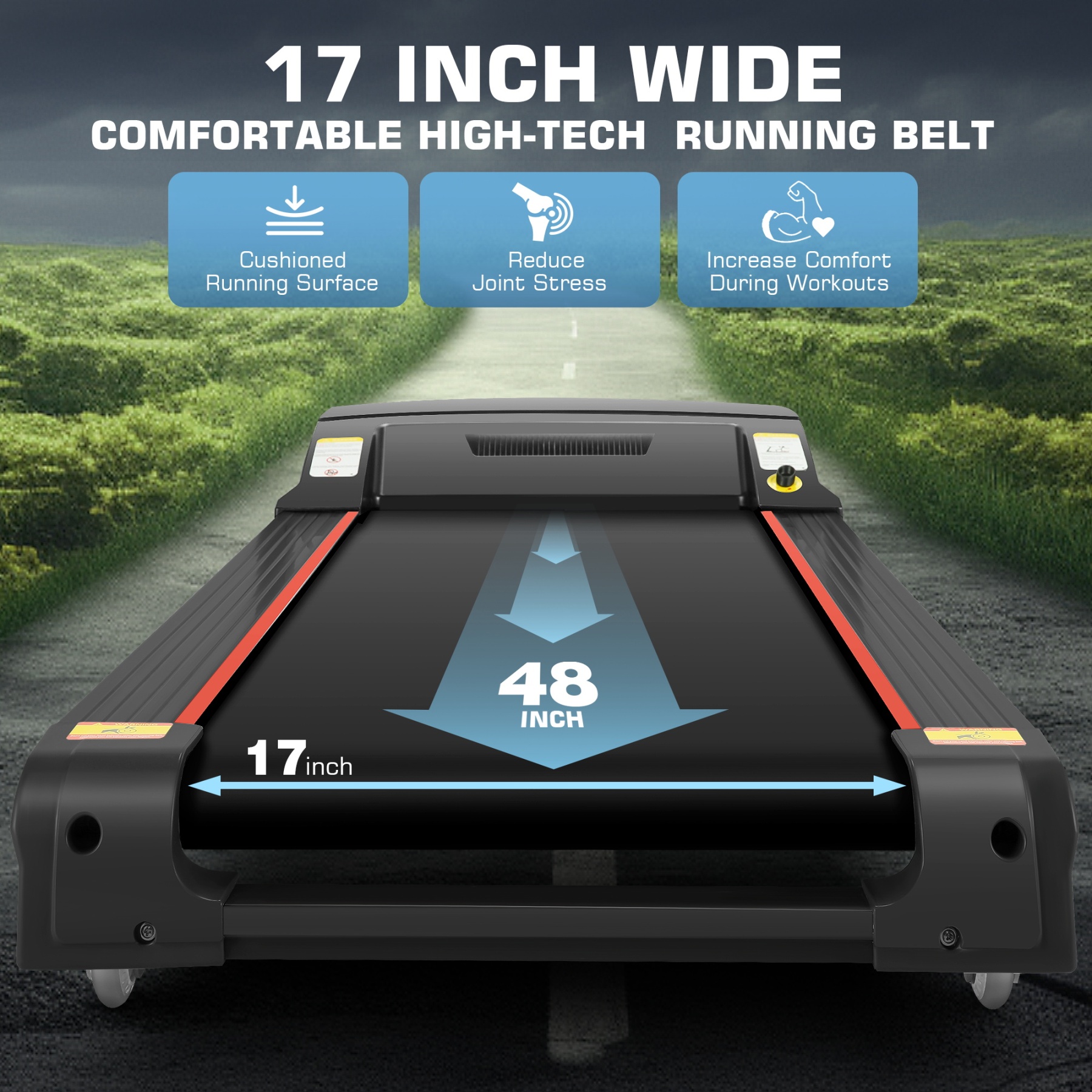 Simpfree Treadmill with 15-Level Auto Incline, 300LBS Electric Treadmill for Home Gym Cardio Training, 3.25HP Running Machine -20P