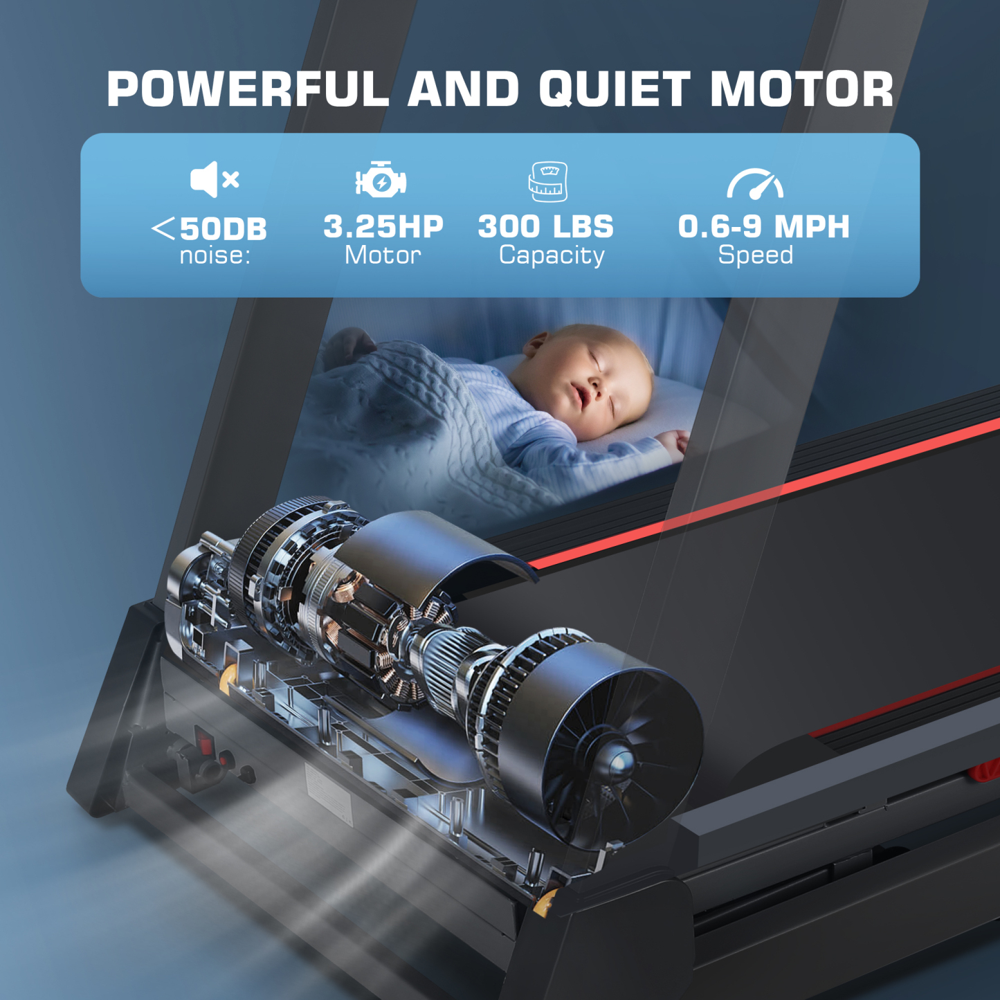 Simpfree Treadmill with 15-Level Auto Incline, 300LBS Electric Treadmill for Home Gym Cardio Training, 3.25HP Running Machine -20P