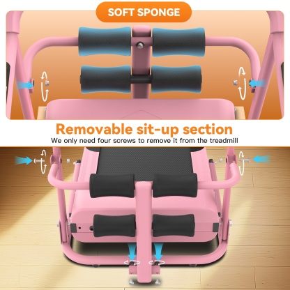 Treadmill with 8% Incline, 3.0 HP Foldable Compact Treadmill with Sit-up Function, 300 lbs Walking Running Treadmill with LCD Display for Exercise, 12 Programs