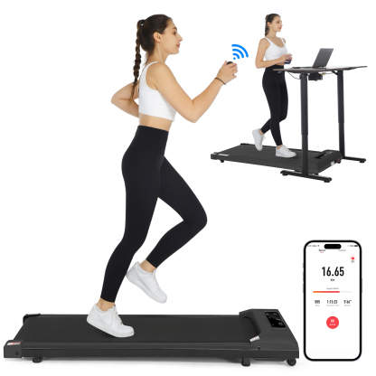 2.5HP Walking Pad Treadmill for Home,Smart App,Remote Control, LCD Display, Protable Space-Saving Treadmill for Jogging Walking Running with 300 lbs Weight Capacity