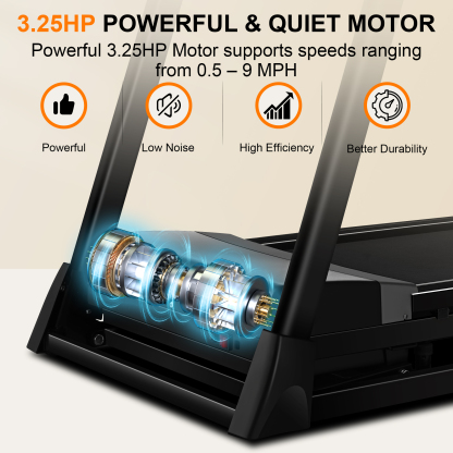 Simpfree 3.25 HP Treadmill with Auto Incline 17In Wide Runing Belt, 9MPH Speed and 12 Preset Programs for Home Gym Cardio Exercise,