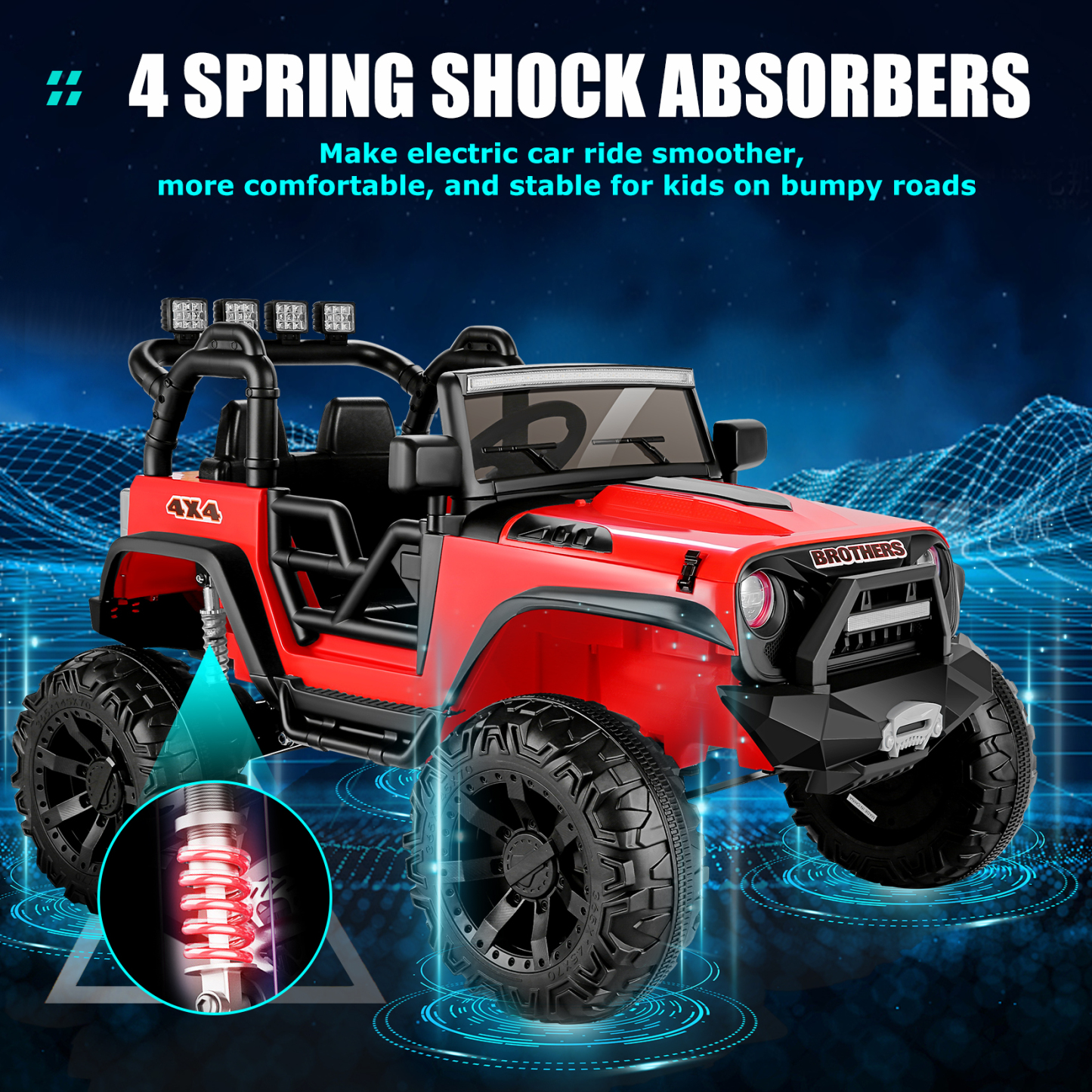 Hikole 24V 2 Seater Ride on Car Truck