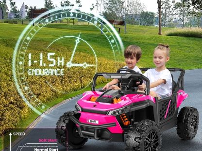 Hikole 2 Seater Electric Car for Kids, 12 Volt Ride on Car Truck for Boys & Girls with Parent Remote