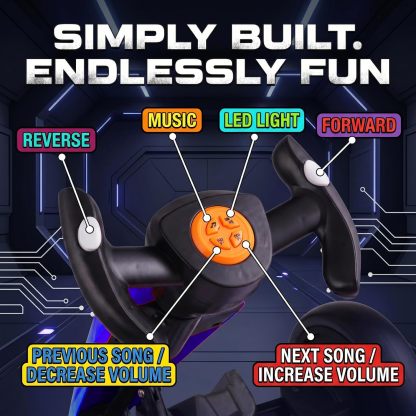 Hikole 12V Electric Go Kart for Kids 3-6, Foldable, Light-Up Wheels