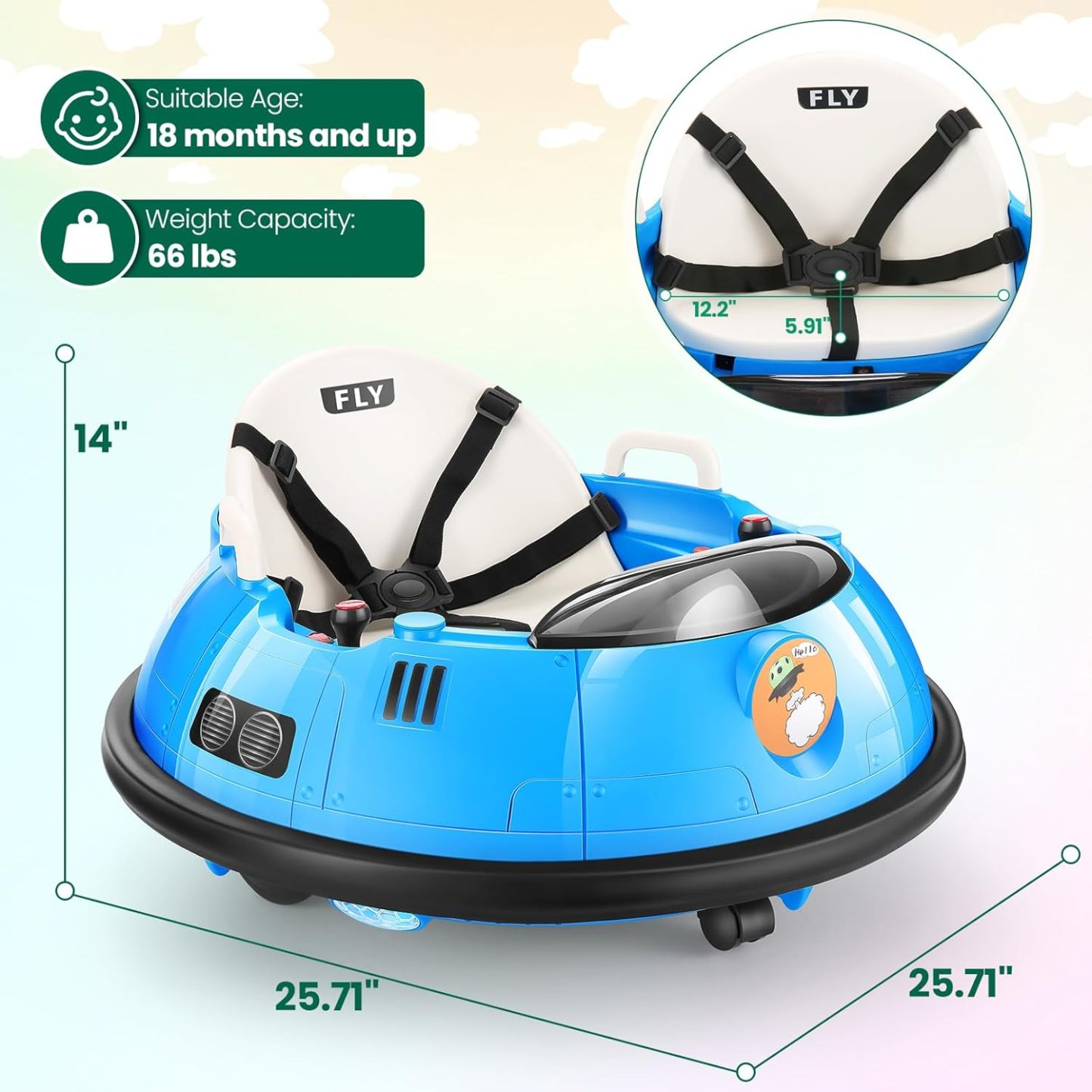 Hikole Electric Bumper Car for Kids