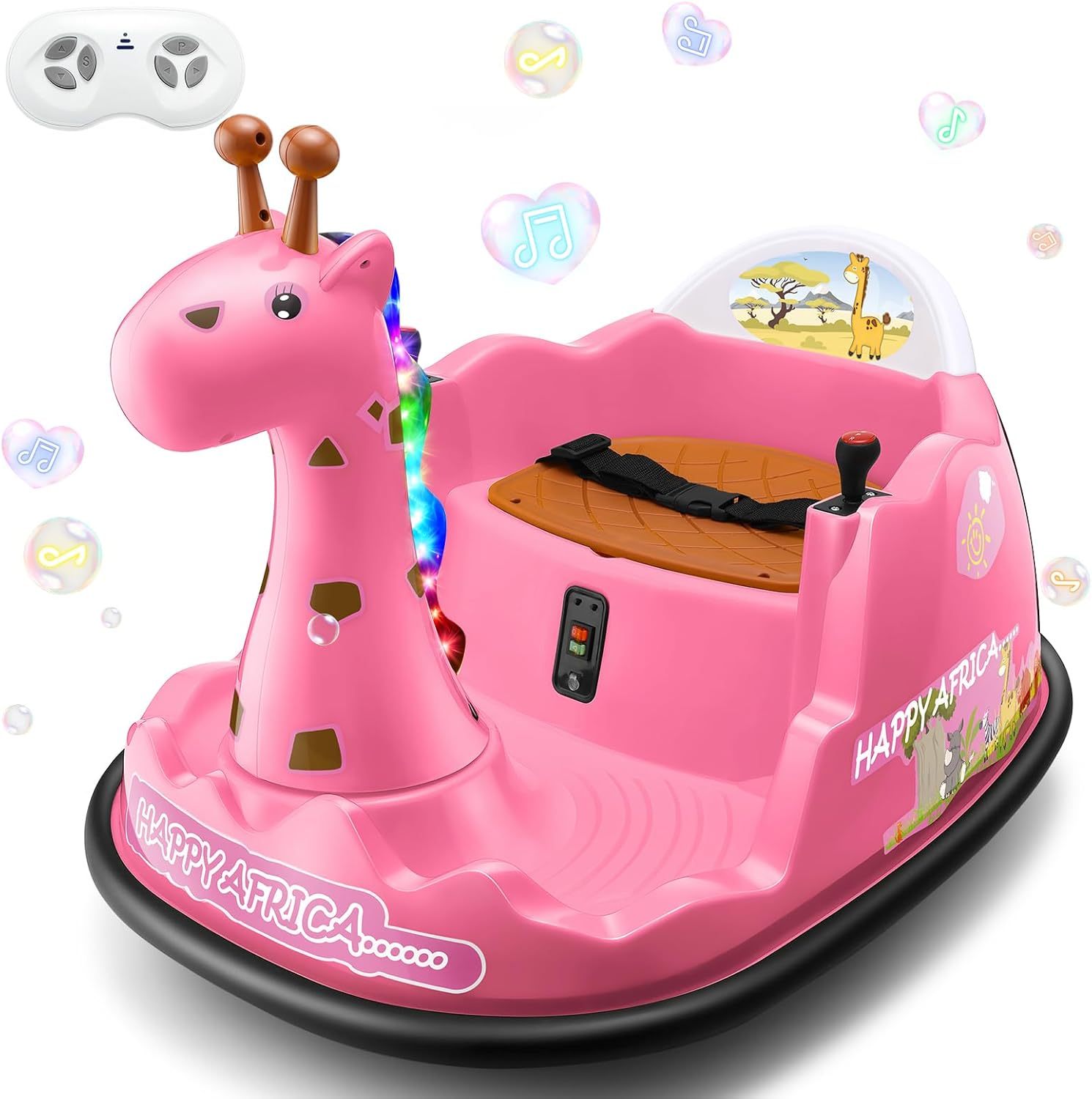 Hikole 12V Baby Bumper Car for Kids 2-5, Toddler Ride on Car with Parent Remote