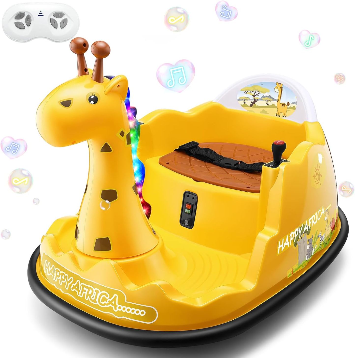 Hikole 12V Baby Bumper Car for Kids 2-5, Toddler Ride on Car with Pare