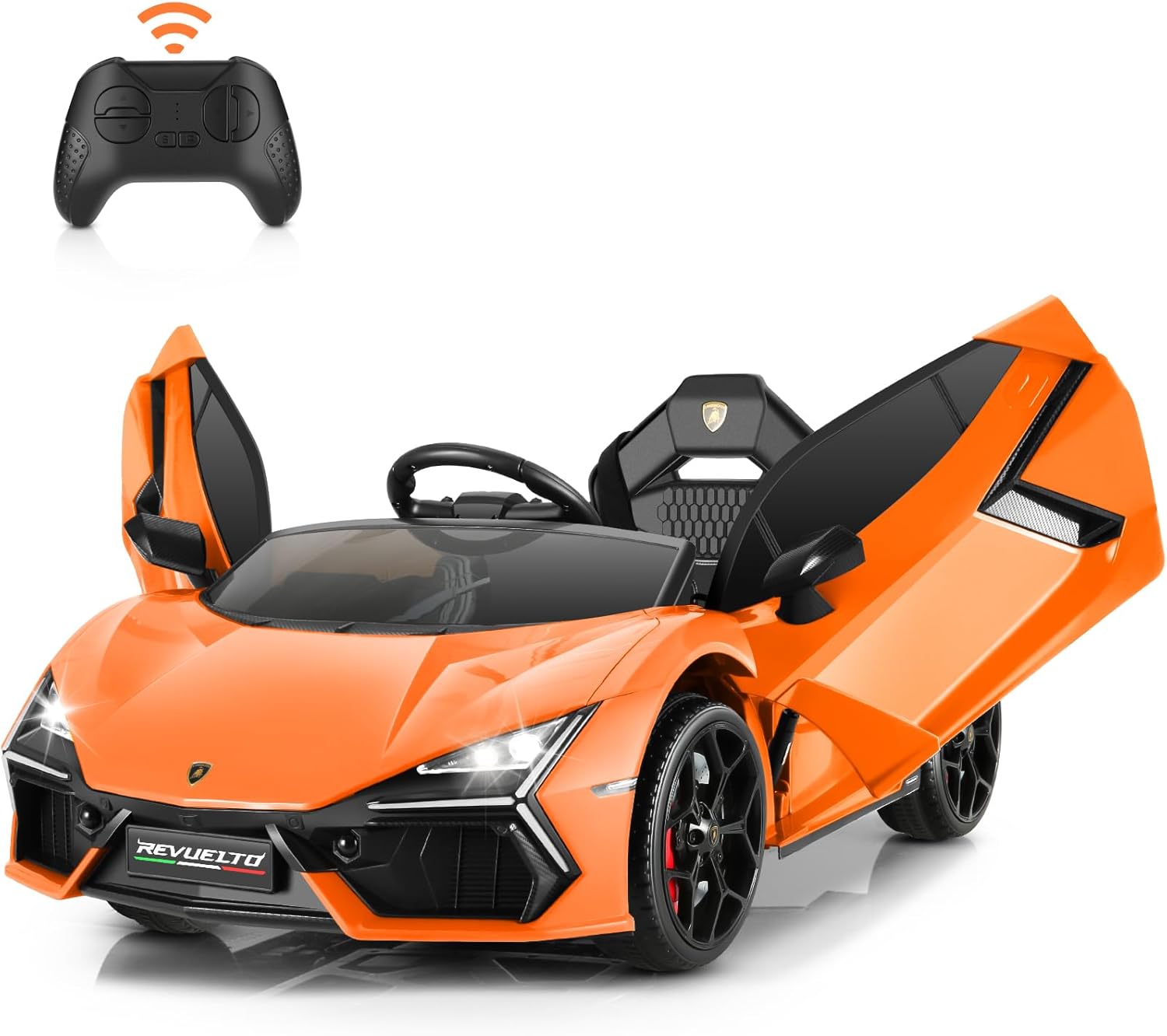 Hikole 12V Kids Lamborghini Electric Car, with Parent Remote, Battery 