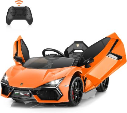 Hikole 12V Kids Lamborghini Electric Car, with Parent Remote, Battery Operated Car, Hydraulic Doors