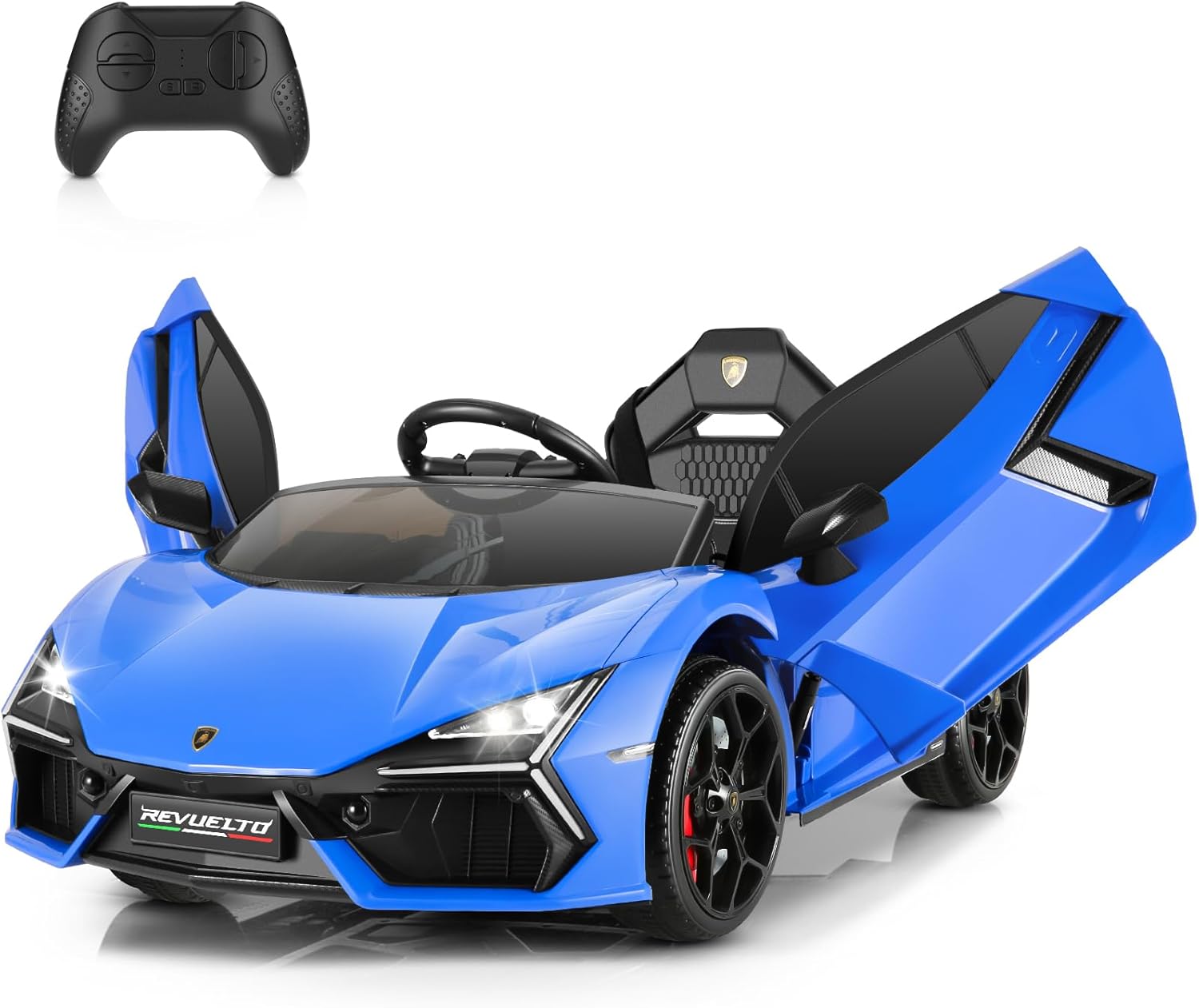 Hikole 12V Kids Lamborghini Electric Car, with Parent Remote, Battery Operated Car, Hydraulic Doors