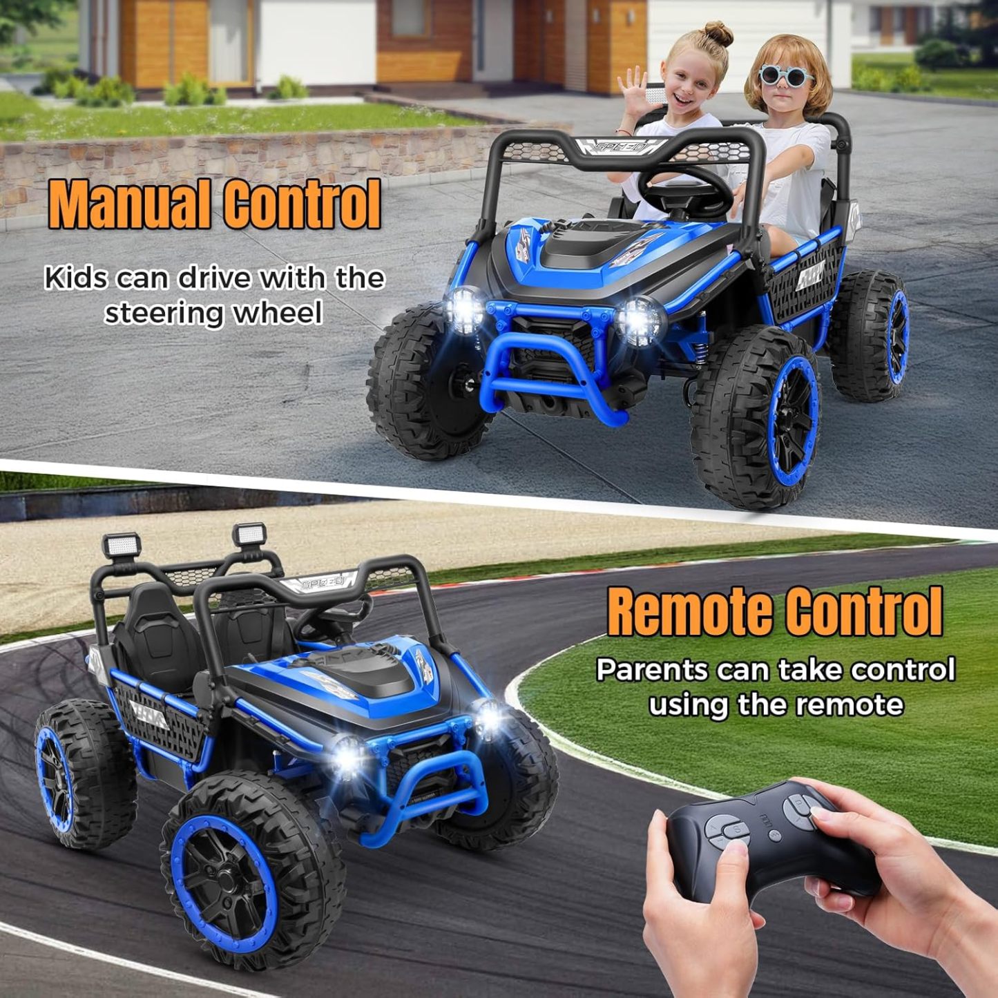 Hikole 2 Seater 24V Ride On Toys for Big Kids