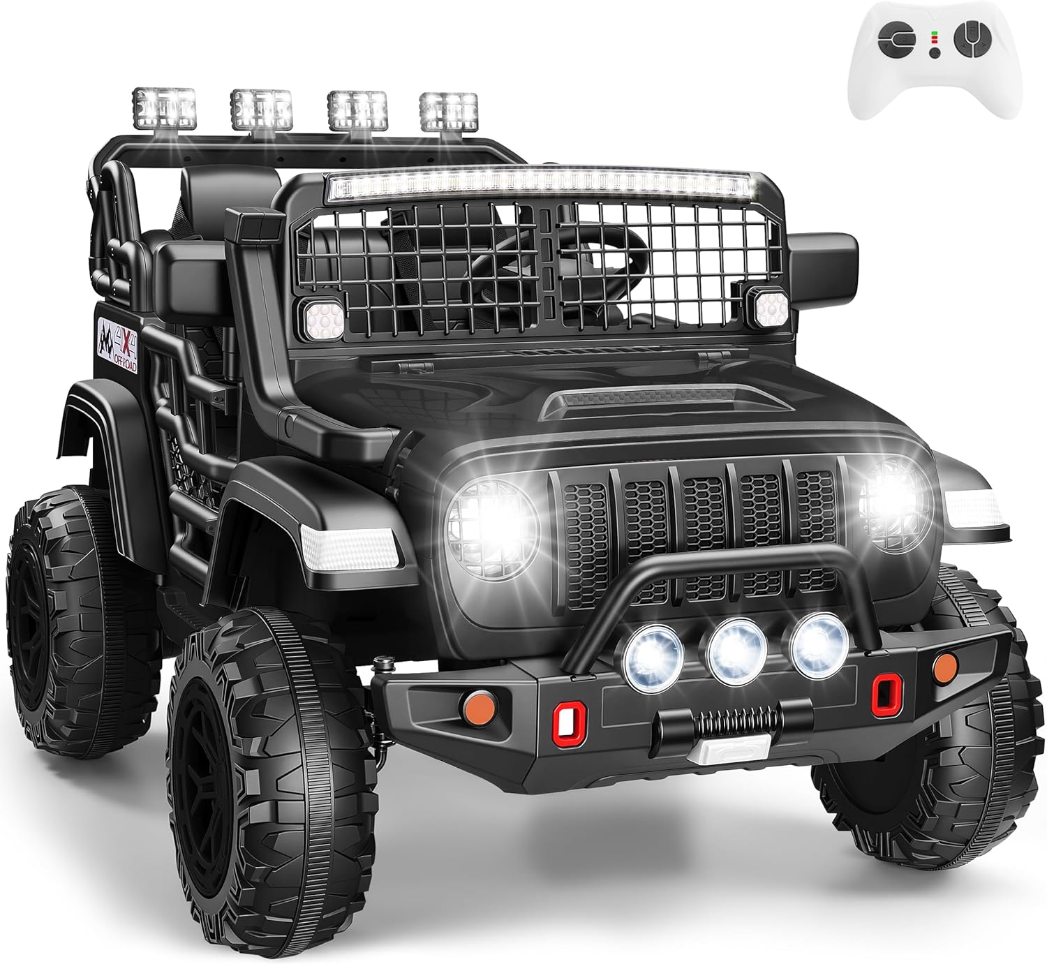 Hikole 24V 2 Seater Electric Ride on Truck Car for Kids 4-8, Remote Control