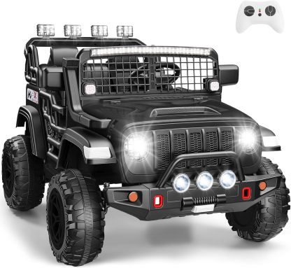 Hikole 24V 2 Seater Electric Ride on Truck Car for Kids 4-8, Remote Control