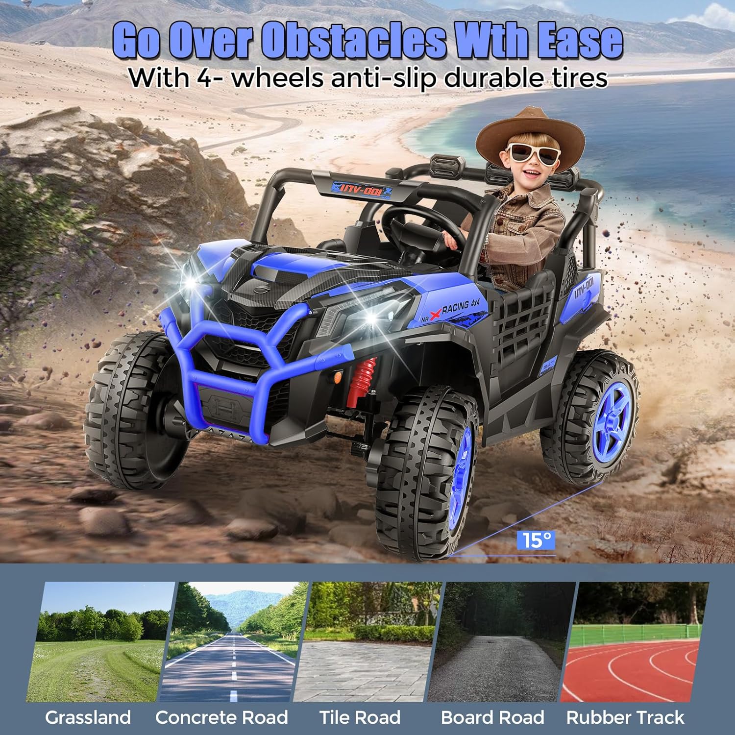 Hikole Two Seater Ride on Cars for Kids