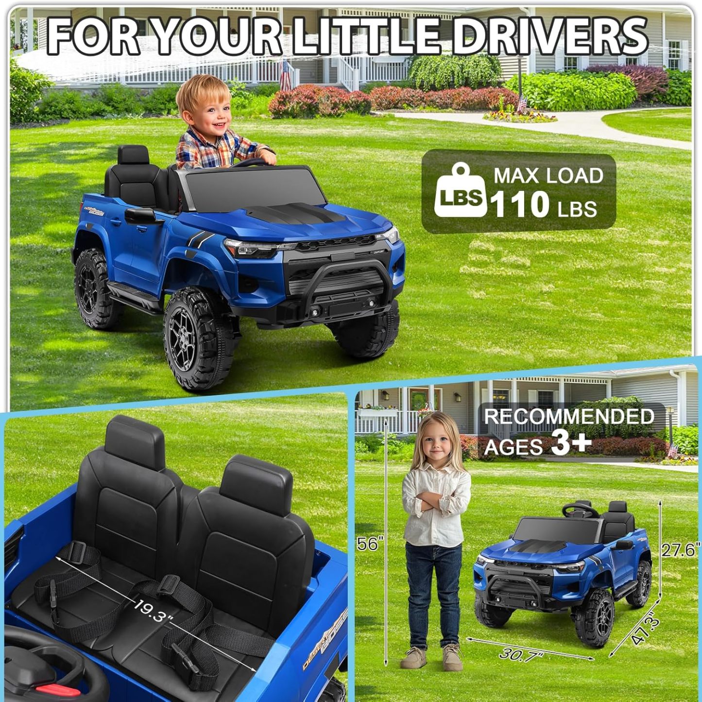 Hikole 2 Seater 24V Electric Ride on Car