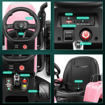 Hikole Toddler Ride on Tractor with Trailer