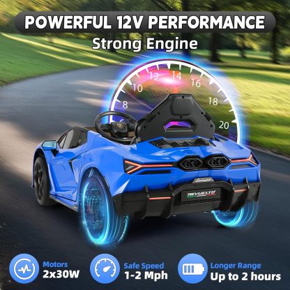 Hikole 12V Kids Lamborghini Electric Car, with Parent Remote, Battery Operated Car, Hydraulic Doors