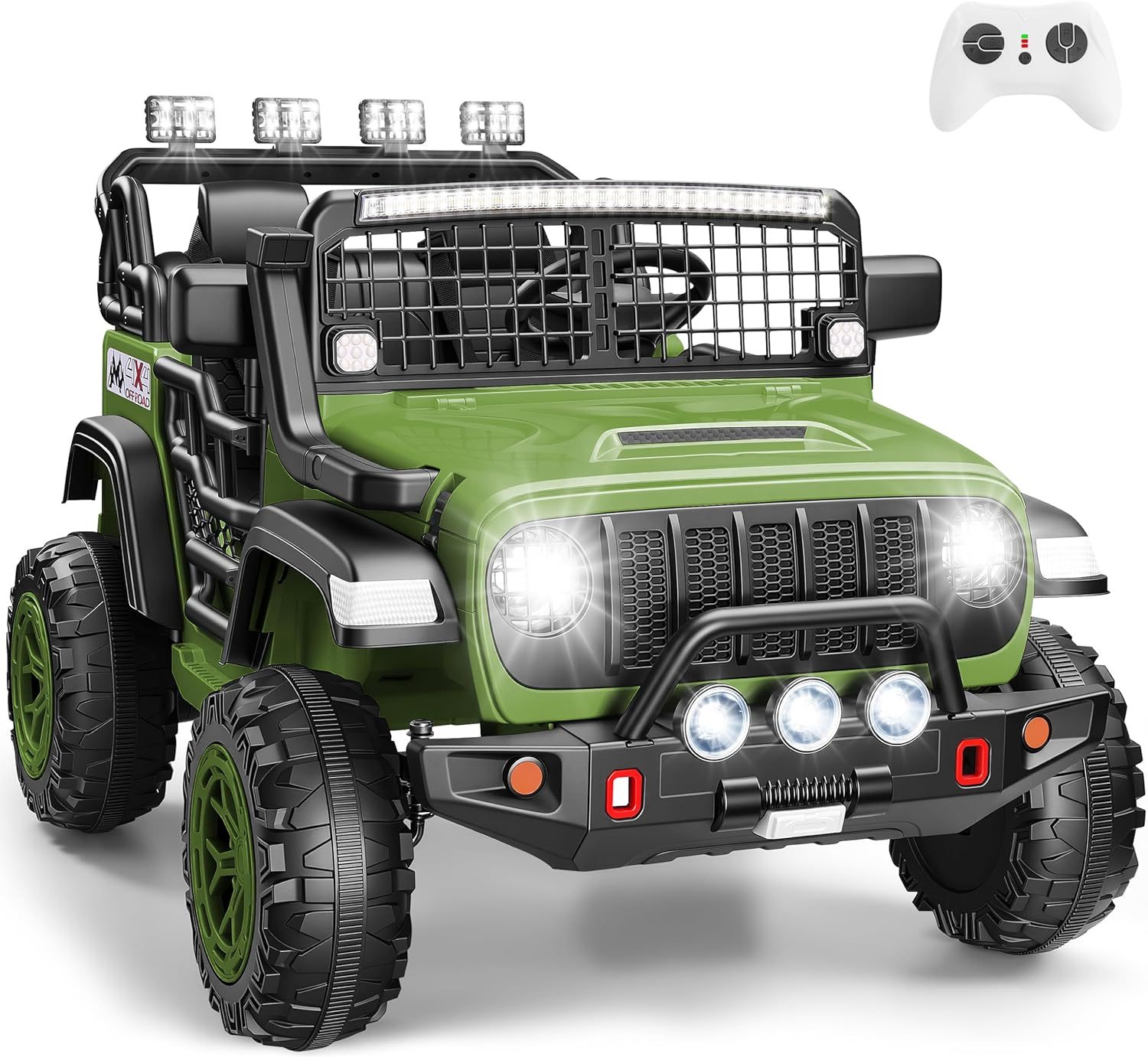 Hikole 24V 2 Seater Electric Ride on Truck Car for Kids 4-8, Remote Control